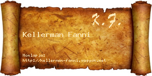 Kellerman Fanni névjegykártya